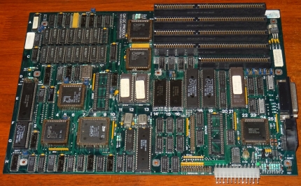 286er Mainboard, AMD N80L286-12-S CPU 1982, CHIPS P82A204 P82A205, AMD AM9517A-5PC P8237A-5, NEC D91043L D765BC, AT2 UTAX D/E ROMs 89